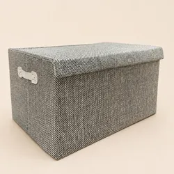 Caja con tapa Gris Grande
