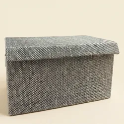 Caja con tapa gris mediana