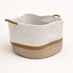 Cesta Grande Tejida Beige