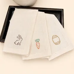 Set 3 Servilletas de Lienzo Bordadas