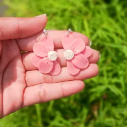 Mitad flor rosa palo