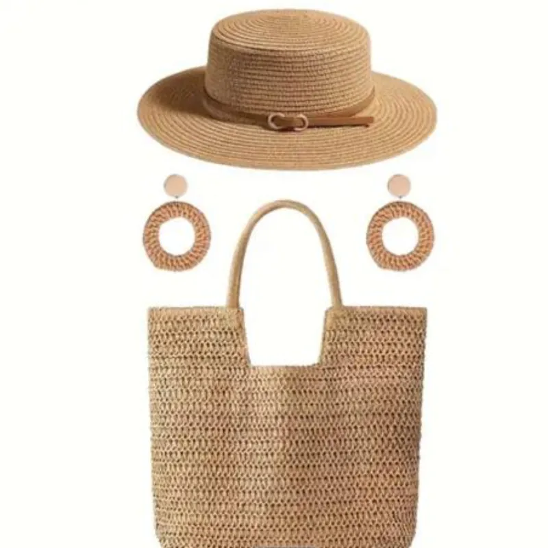 Conjunto de sombrero y bolso