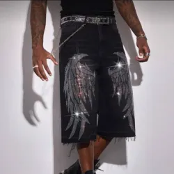 Shorts mezclilla de brillo