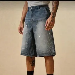 Shorts mezclilla de brillo