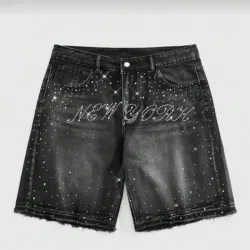 Shorts mezclilla de brillo