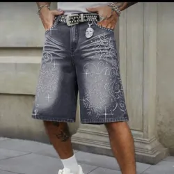 Shorts mezclilla de brillo