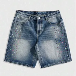 Shorts mezclilla de brillo