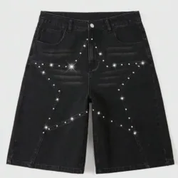 Shorts mezclilla de brillo 