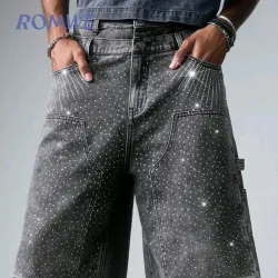 Shorts mezclilla doble faja de brillo