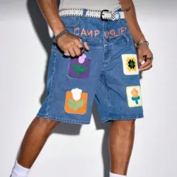 Shorts mezclilla doble faja de Parches