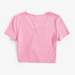 Blusa corta rosada 