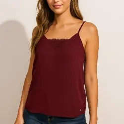 Blusa rojo vino 