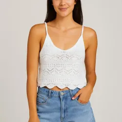 Blusa tejida blanca 