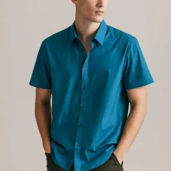 Camisa azul mangas cortas 