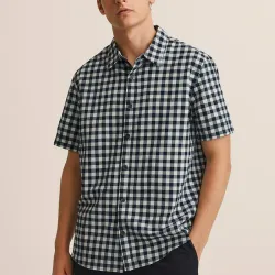 Camisa de cuadras mangas cortas 