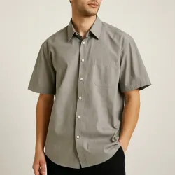 Camisa gris mangas cortas 