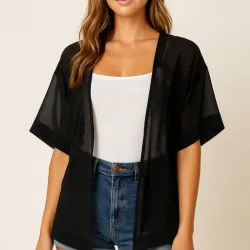 Camisa negra transparente 