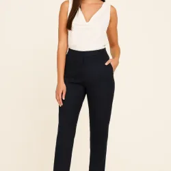 Pantalon de vestir azul oscuro 