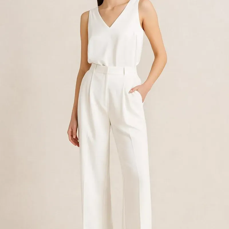 Pantalon de vestir blanco H&M 