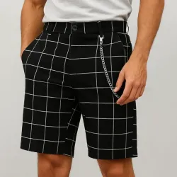Short de cuadros negros 