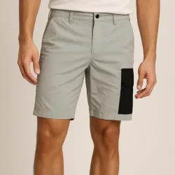 Short de nylon gris 