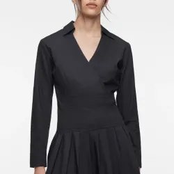 Vestido camisero negro 