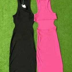 Vestido elastizado espalda afuera 