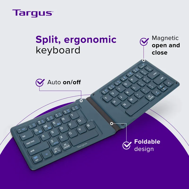 Teclado Bluetooth Ergonomico Plegable Targus